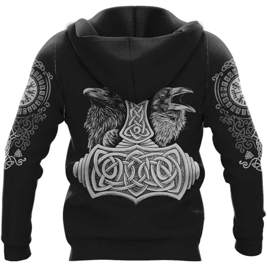 Hoodie Viking – Mjolnir Rune – Raven Viking Legacy