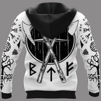 Hoodie Viking – Norse Wolf Design with Axe Norse Power