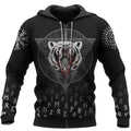 Viking Hoodie – Viking Wolf Rune Fierce Spirit Design