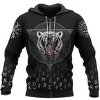 Viking Hoodie – Viking Wolf Rune Fierce Spirit Design