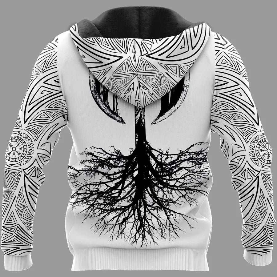 Viking Hoodie – Skulls Hoodie – Norse Viking Axe Power