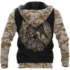 Viking Hoodie – Viking Skull Art with Jormungandr Symbol