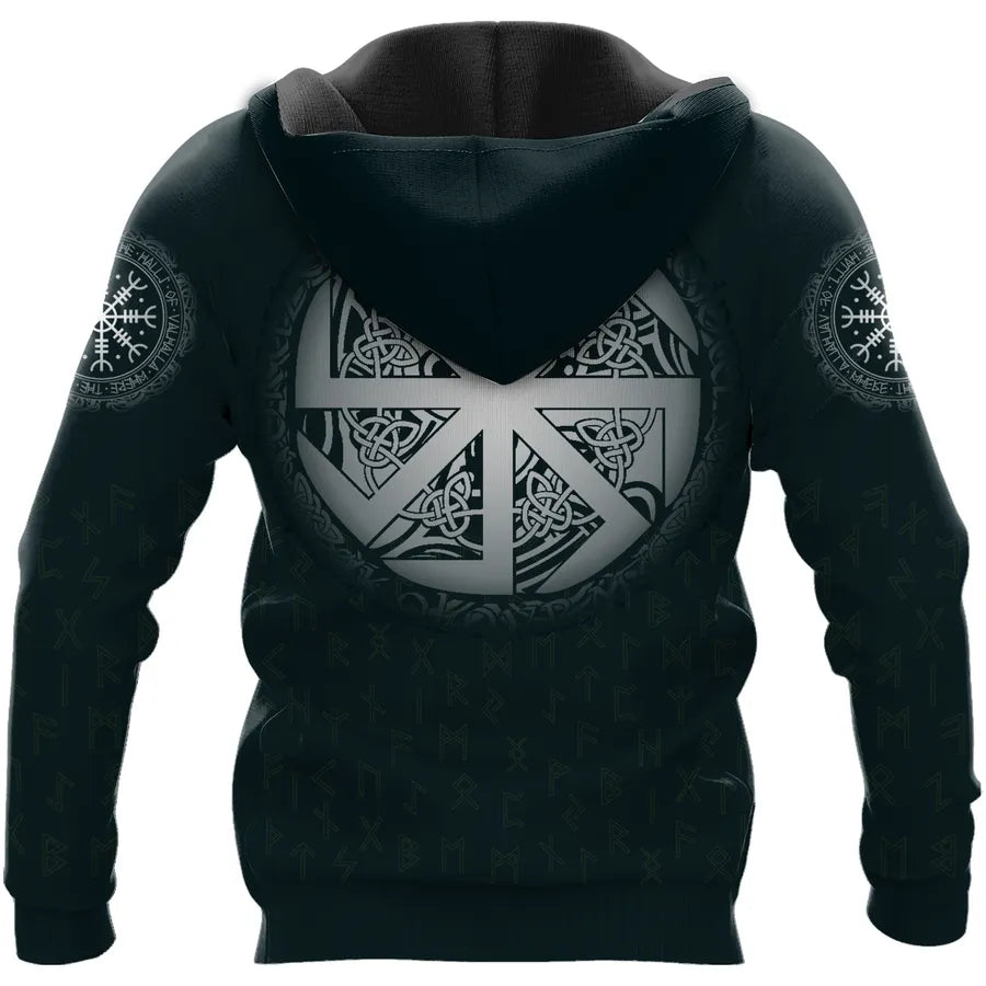 Viking Hoodies – Munin and Hugin – Valknut Symbol Mystic Design