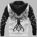 Viking Hoodies – Raven Viking – Hammer of Thor – Yggdrasil Art Legend