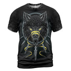 Bold Viking T-Shirt Fenrir Symbol and Odin Power