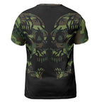 Camo Skull Viking T-Shirt Valknut Symbol Triple-Horn