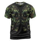 Camo Skull Viking T-Shirt Valknut Symbol Triple-Horn