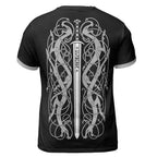 Epic Viking T-Shirt Odin Raven Wolf Art