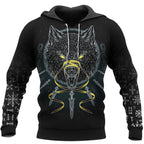 Hoodie Viking – Fenrir Artwork – Odin Art Legendary Style