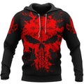 Hoodie Viking – Skull Hoodie Mens With Norse Raven Symbol