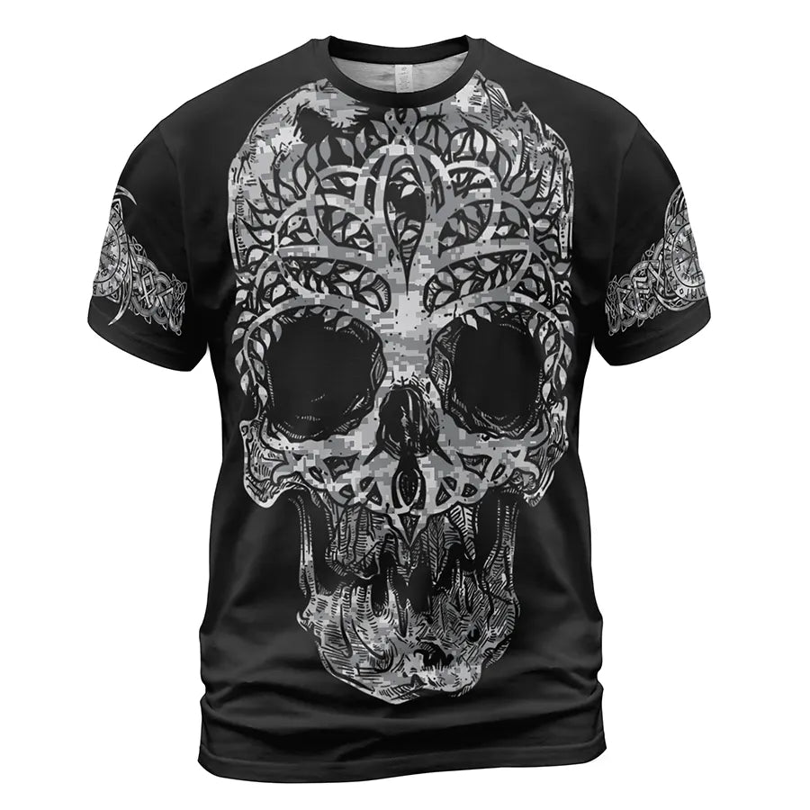 Mythic Viking T-Shirt Skull Celtic Tree of Life