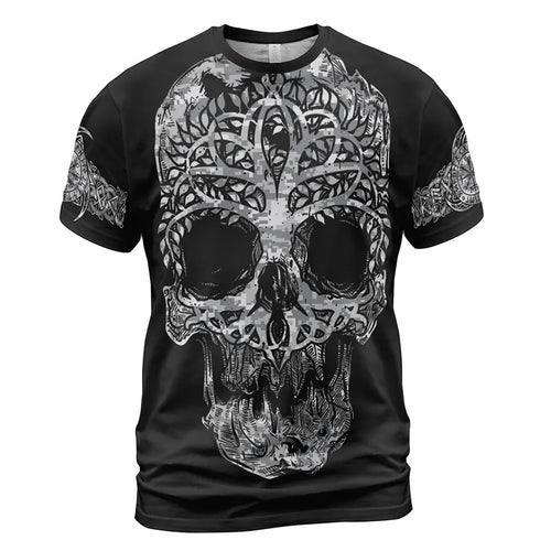 Mythic Viking T-Shirt Skull Celtic Tree of Life