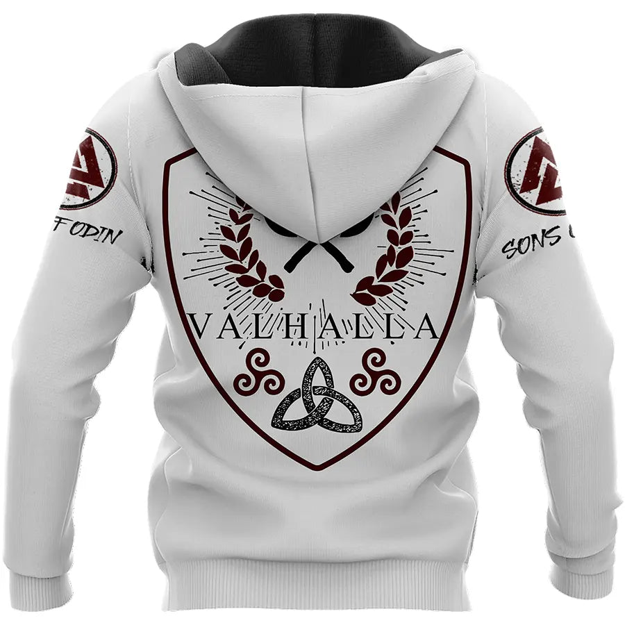 Norse Raven Until Valhalla Hoodie Warrior Spirit