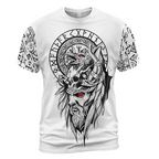 Norse T-Shirt Odin Viking Raven Vegvisir Symbol