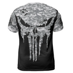 Norse T Shirts Dripping Viking Skull Drawing Camouflage