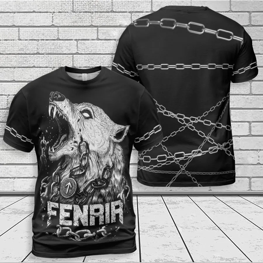 Norse T-Shirts Fenrir Clothing Norse Legend