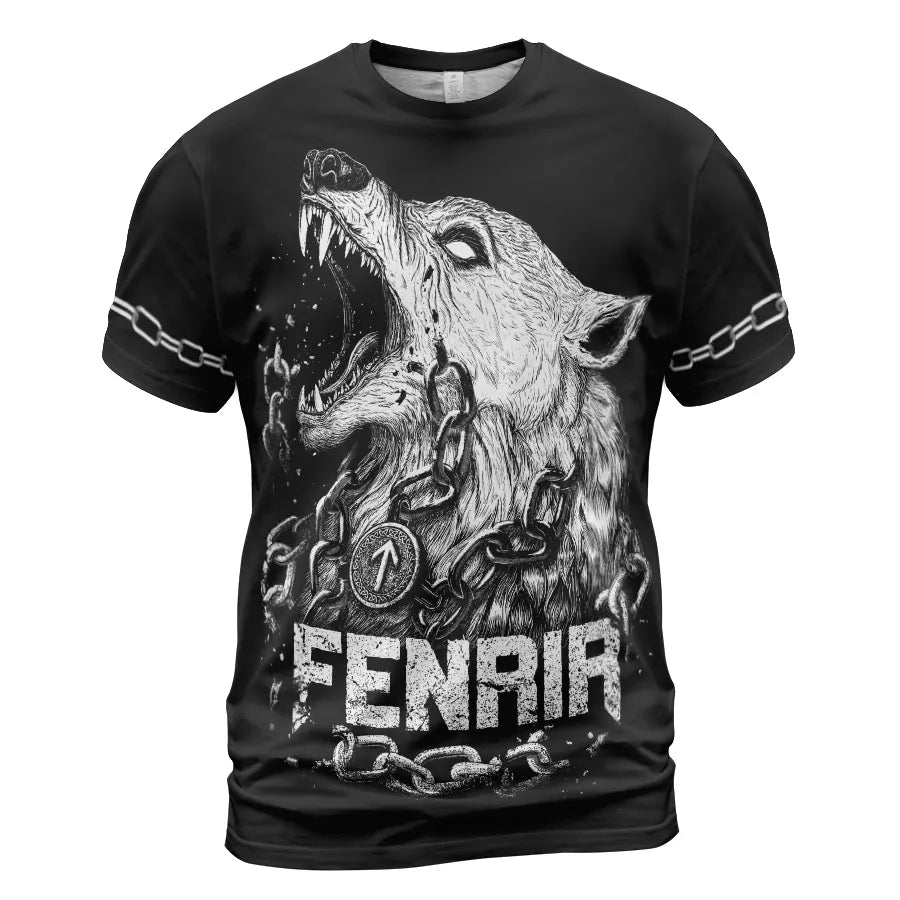 Norse T-Shirts Fenrir Clothing Norse Legend
