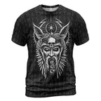 Norse T-Shirts Odin with Rune Ancient Wisdom