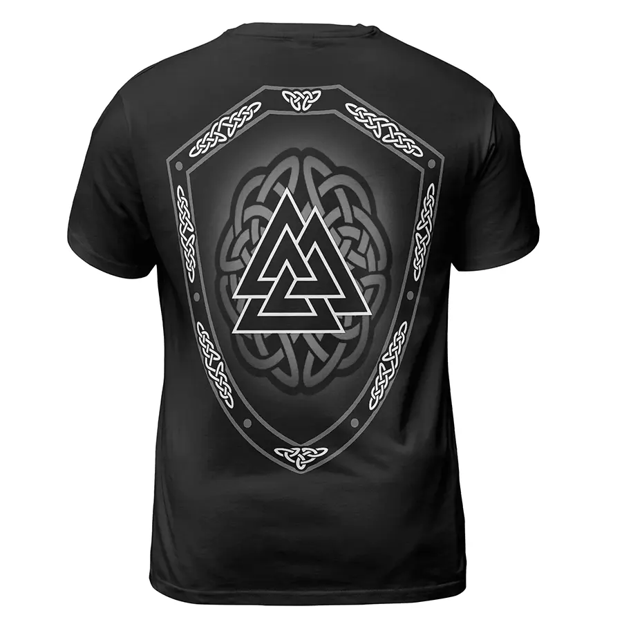 Norse T-Shirts Viking Wolf Art Valknut Symbol Viking Celtic