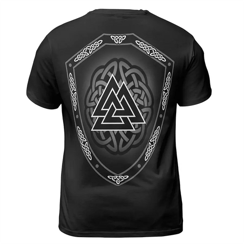 Norse T-Shirts Viking Wolf Art Valknut Symbol Viking Celtic