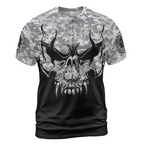 Norse Tee Viking Skull Drawing Camouflage Style