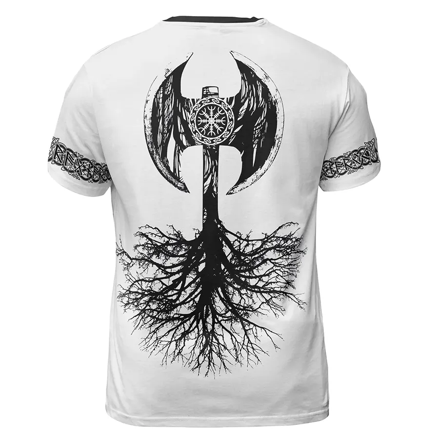 Norse Tee Viking Skull Drawing Warrior Spirit