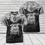 Norse Tee Viking Skull with Valknut Symbol Camo