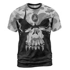 Norse Tee Viking Skull with Valknut Symbol Camo