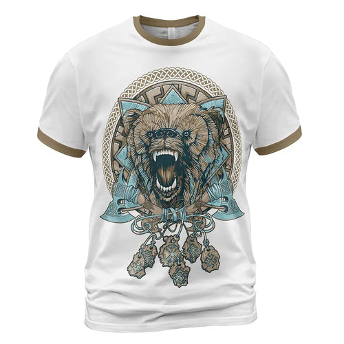 Savage Viking T-Shirt Wolf Rune Instinct