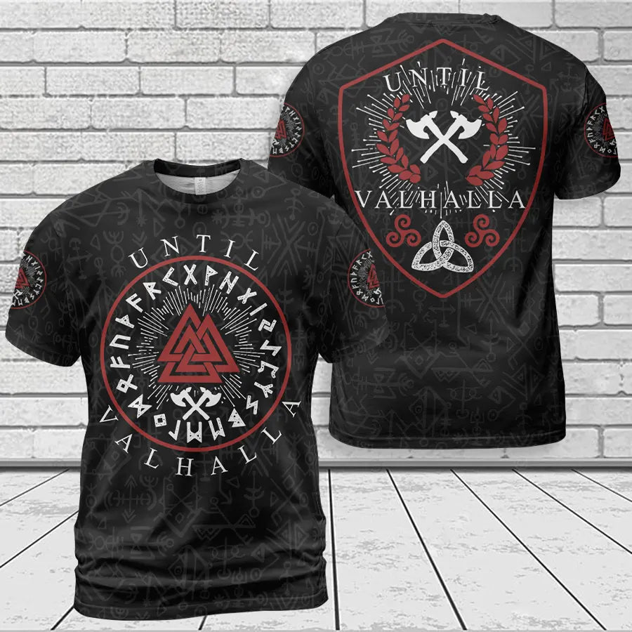 Until Valhalla Shirt Valknut Rune Warrior Legacy