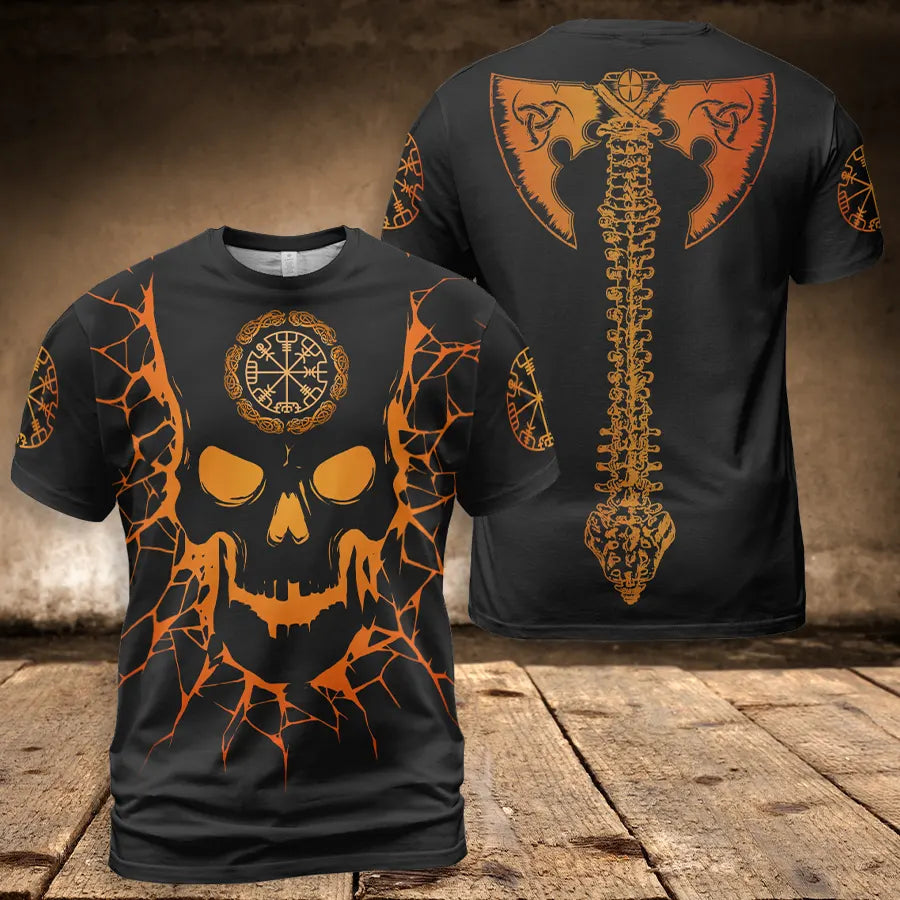 Vegvisir Skull Viking T-Shirt