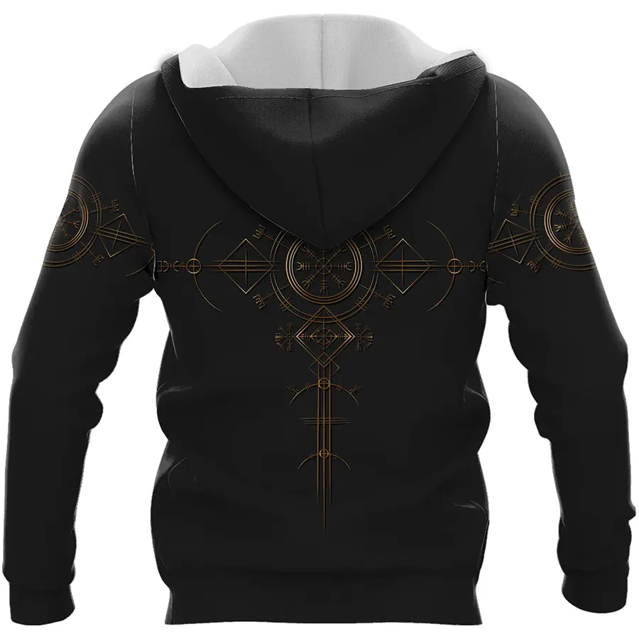 Viking Hoodie Aegishjalmur The Helm Of Awe Norse Power