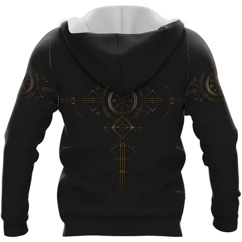 Viking Hoodie Aegishjalmur The Helm Of Awe Norse Power