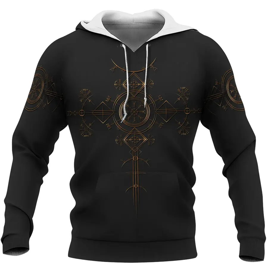 Viking Hoodie Aegishjalmur The Helm Of Awe Norse Power