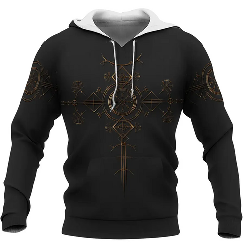 Viking Hoodie Aegishjalmur The Helm Of Awe Norse Power