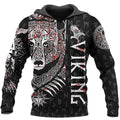 Viking Hoodie Bear Viking and Wolf Viking Art