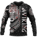 Viking Hoodie Bear Viking and Wolf Viking Art