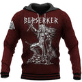 Viking Hoodie - Berserk Hoodie Featuring Berserker Warrior With Axe