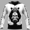 Viking Hoodie - Berserker Bear Hoodie with Warrior Spirit