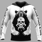 Viking Hoodie - Berserker Bear Hoodie with Warrior Spirit
