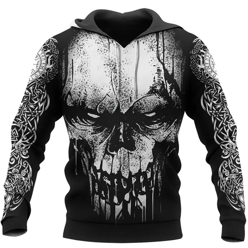 Viking Hoodie Berserker Skull Savage Spirit