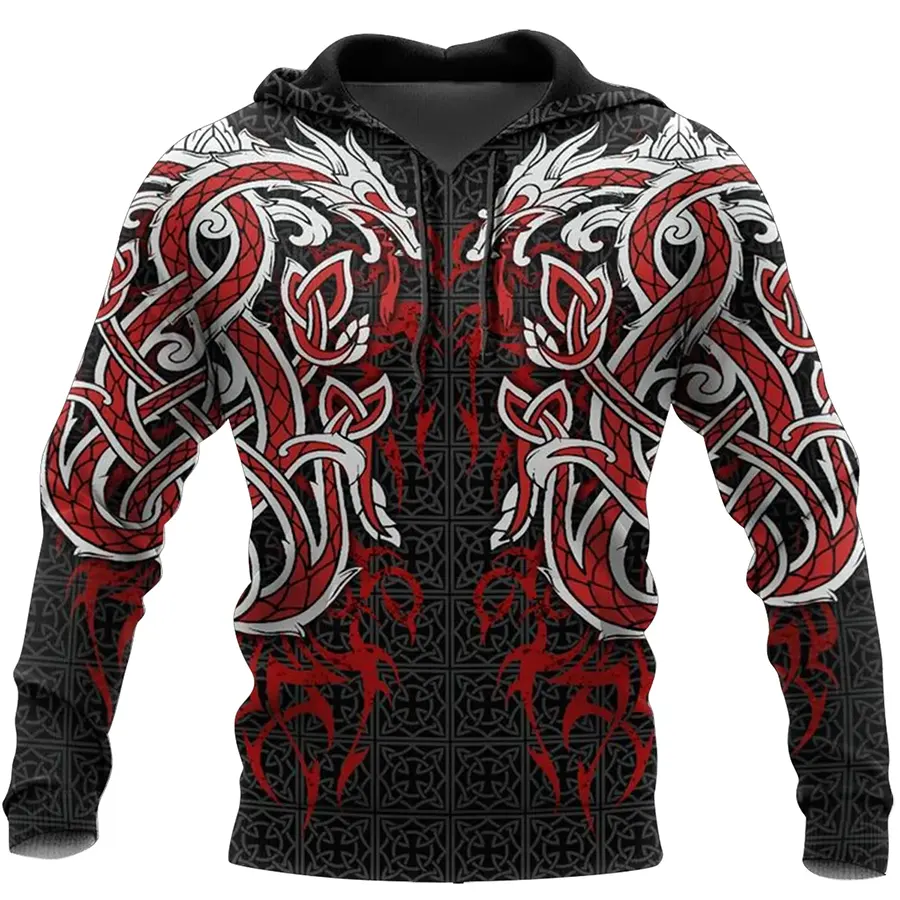 Viking Hoodie Dragons in Norse Mythology Ancient Power