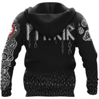 Viking Hoodie Fenrir Clothing with Rune Power