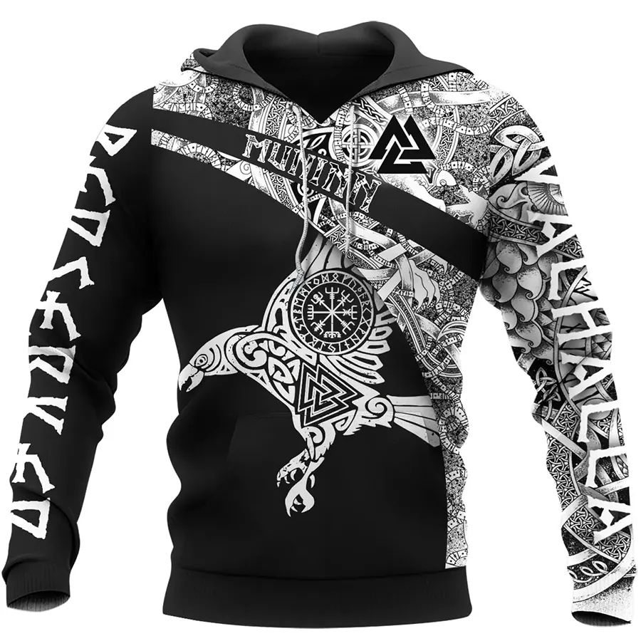 Viking Hoodie Munin and Hugin Raven Messengers