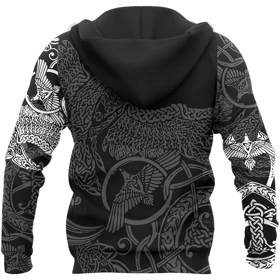Viking Hoodie Norse Raven Celtic Viking Art Design