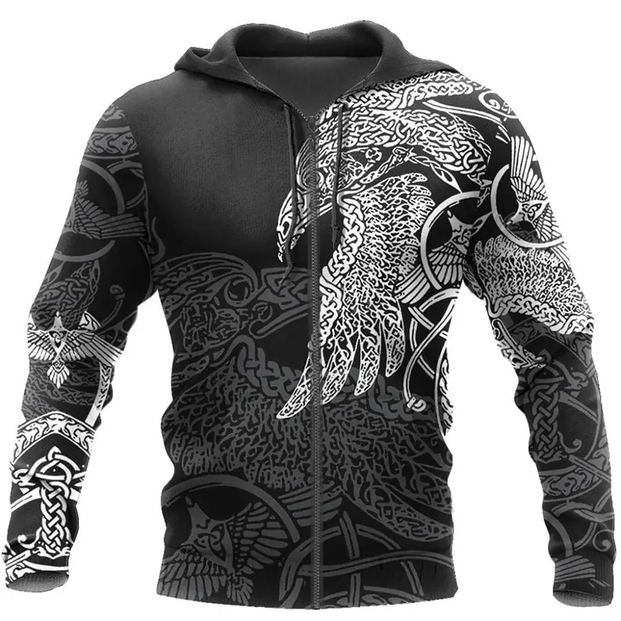 Viking Hoodie Norse Raven Celtic Viking Art Design