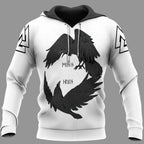 Viking Hoodie – Raven Symbol Norse Legendary Spirit