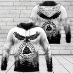 Viking Hoodie Raven Symbol Norse Warrior Spirit