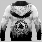 Viking Hoodie Raven Symbol Norse Warrior Spirit