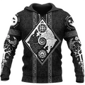 Viking Hoodie Skoll and Hati with Viking Celtic Art